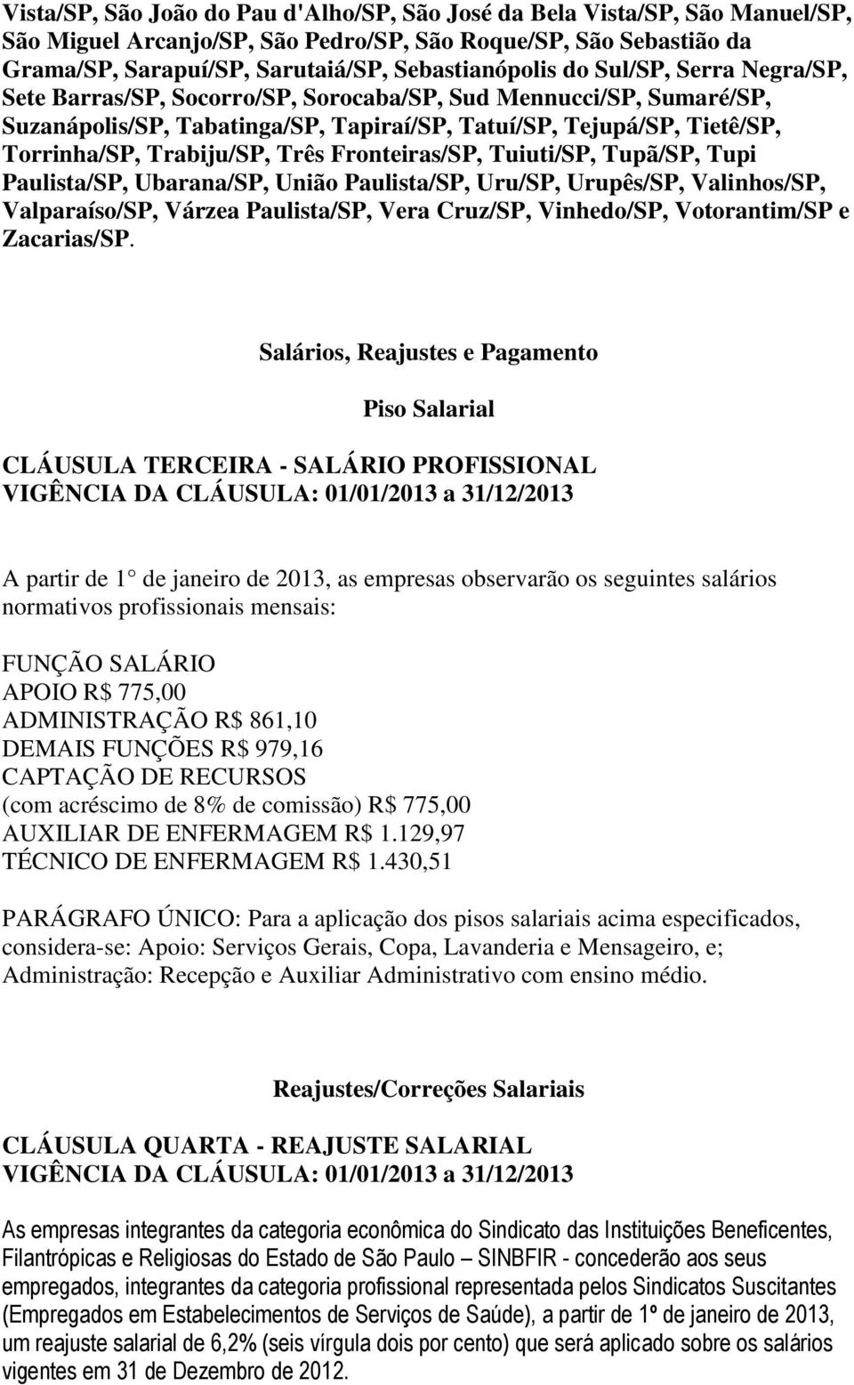 Fronteiras/SP, Tuiuti/SP, Tupã/SP, Tupi Paulista/SP, Ubarana/SP, União Paulista/SP, Uru/SP, Urupês/SP, Valinhos/SP, Valparaíso/SP, Várzea Paulista/SP, Vera Cruz/SP, Vinhedo/SP, Votorantim/SP e