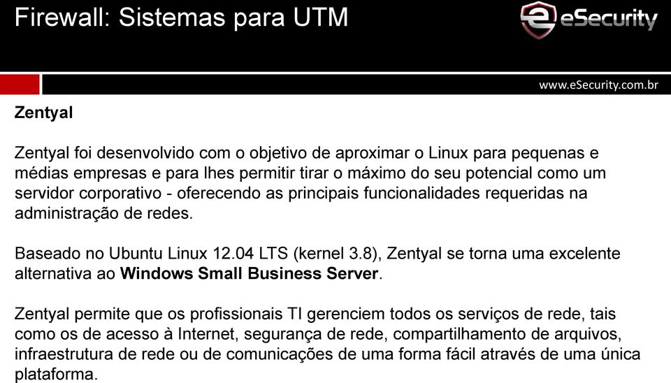 8), Zentyal se torna uma excelente alternativa ao Windows Small Business Server.