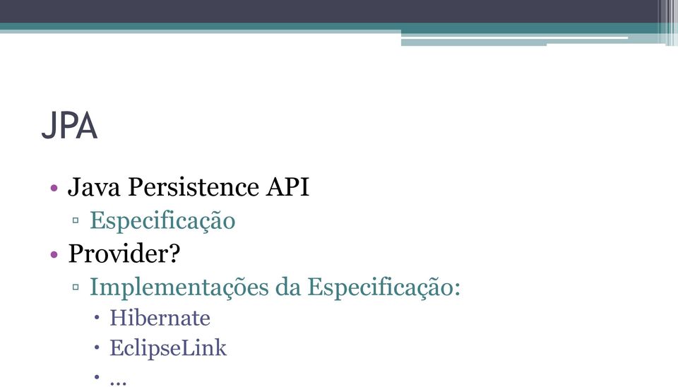 Implementações da