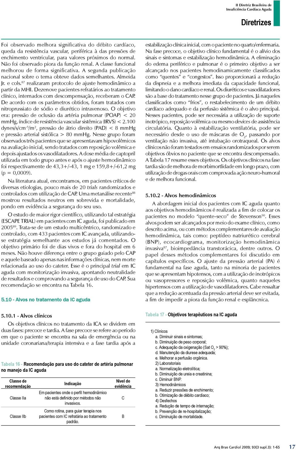 87 realizaram protocolo de ajuste hemodinâmico a partir da MHI. Dezenove pacientes refratários ao tratamento clínico, internados com descompensação, receberam o AP.