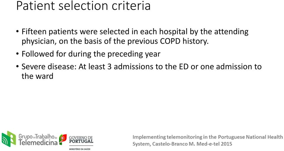 COPD history.