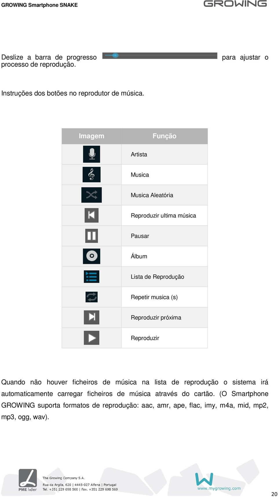 Reproduzir próxima Reproduzir Quando não houver ficheiros de música na lista de reprodução o sistema irá automaticamente carregar