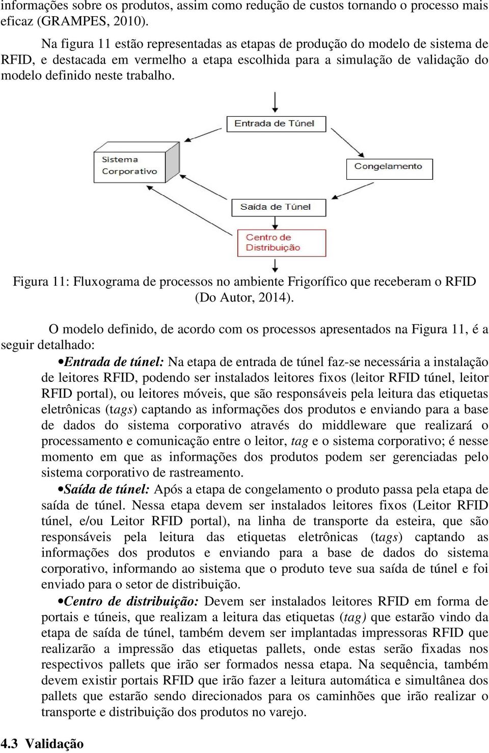 Figura 11: Fluxograma de processos no ambiente Frigorífico que receberam o RFID (Do Autor, 2014).