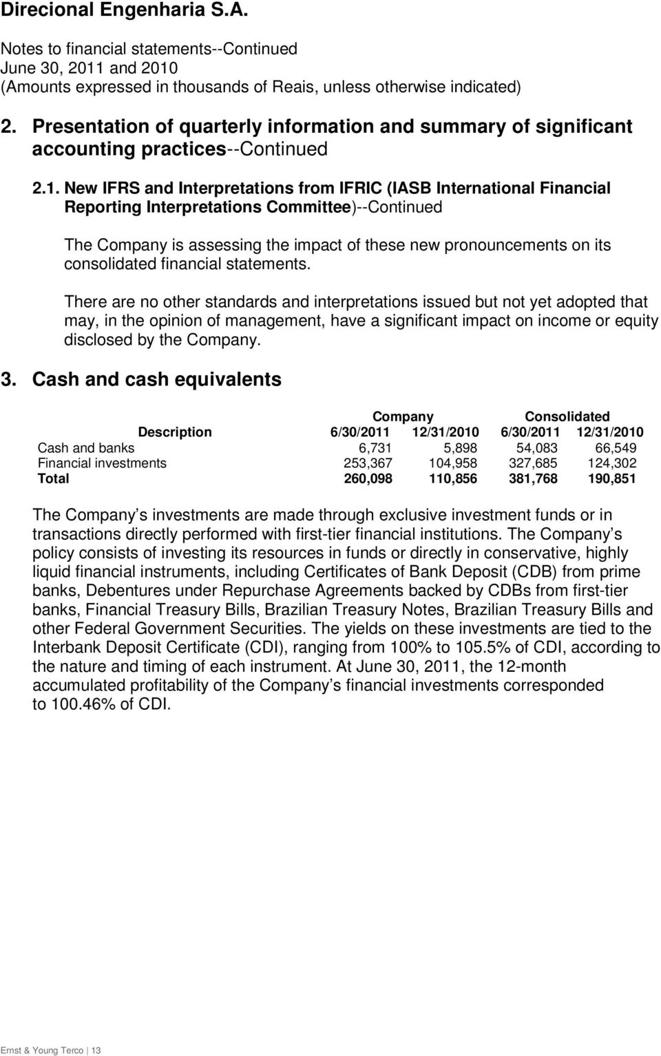 consolidated financial statements.