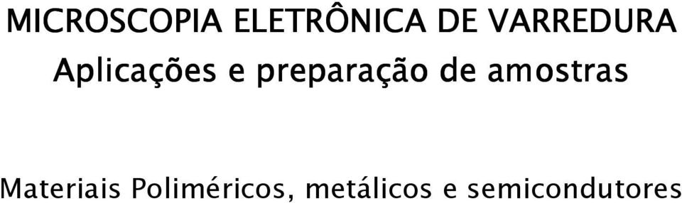 preparação de amostras