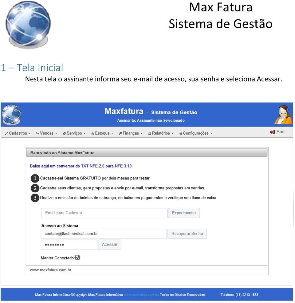 seu e-mail de acesso,