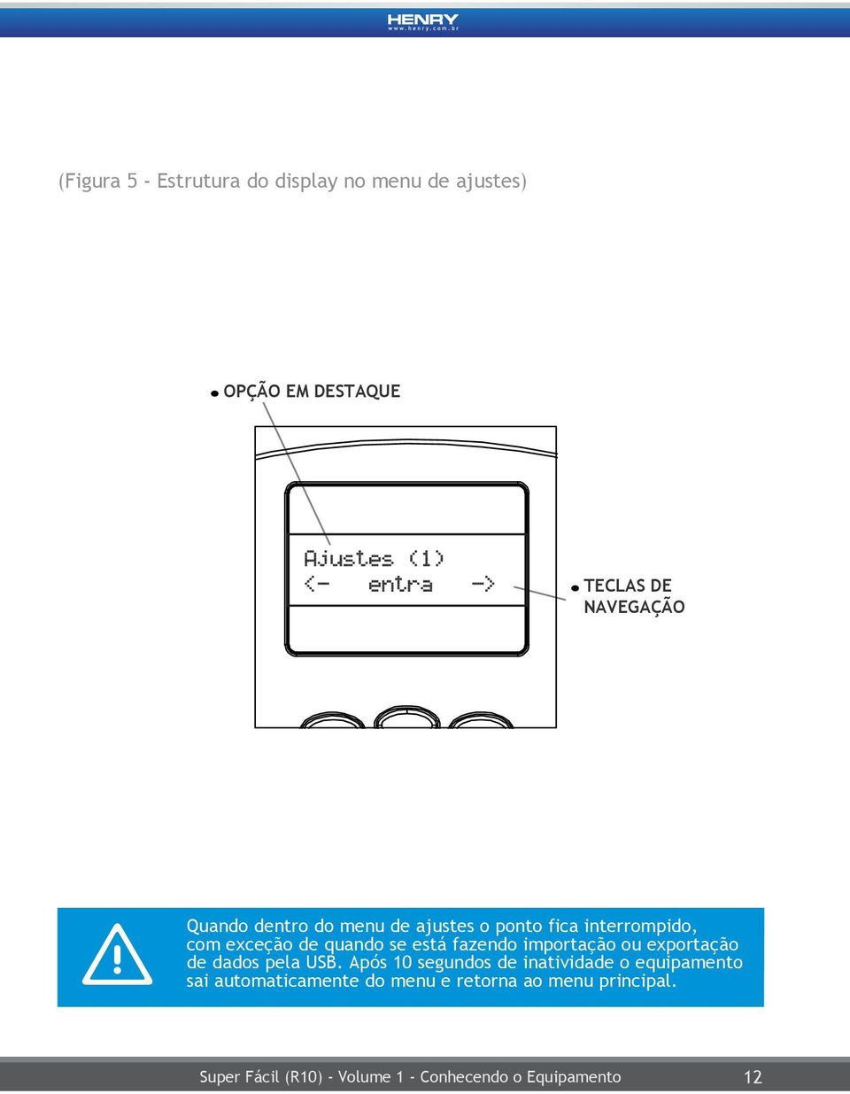 quando se está fazendo importação ou exportação de dados pela USB.