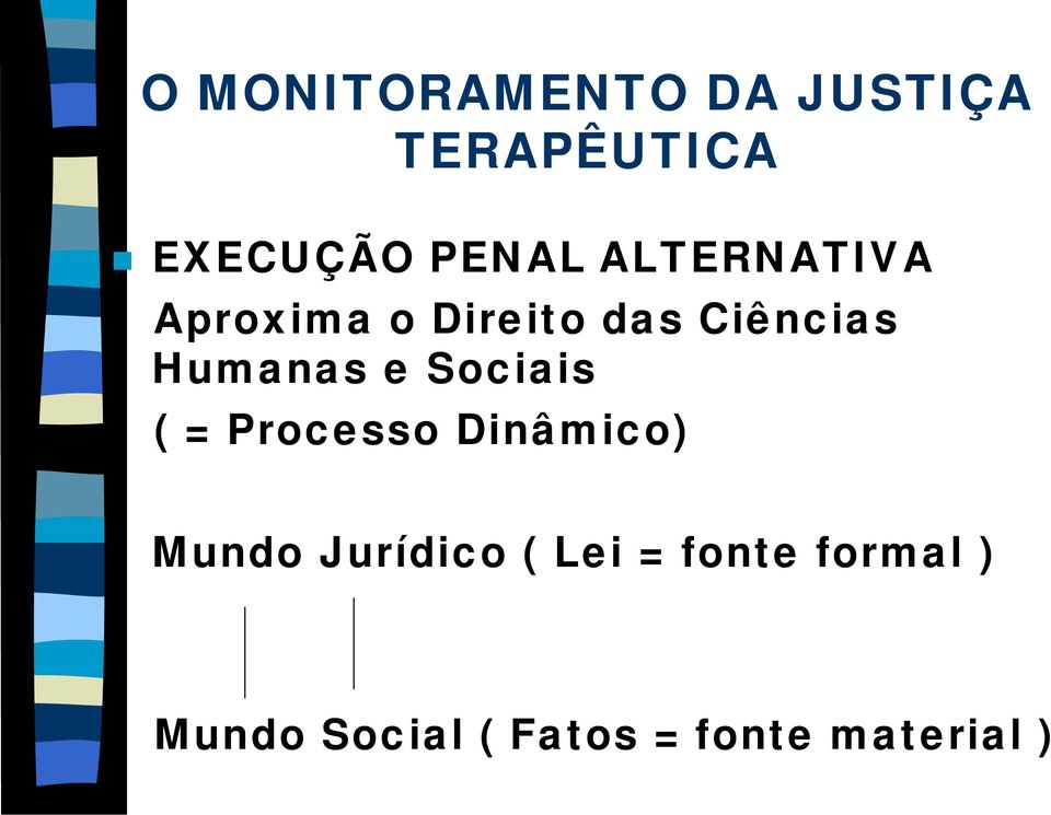 Processo Dinâmico) Mundo Jurídico ( Lei =