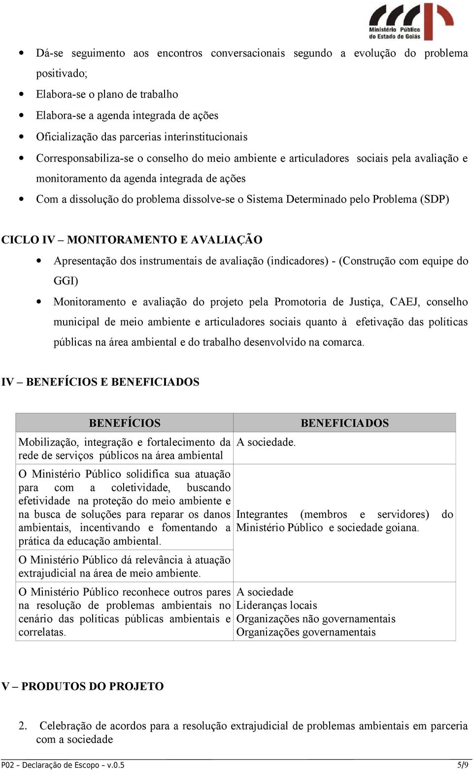 Sistema Determinado pelo Problema (SDP) CICLO IV MONITORAMENTO E AVALIAÇÃO Apresentação dos instrumentais de avaliação (indicadores) - (Construção com equipe do GGI) Monitoramento e avaliação do