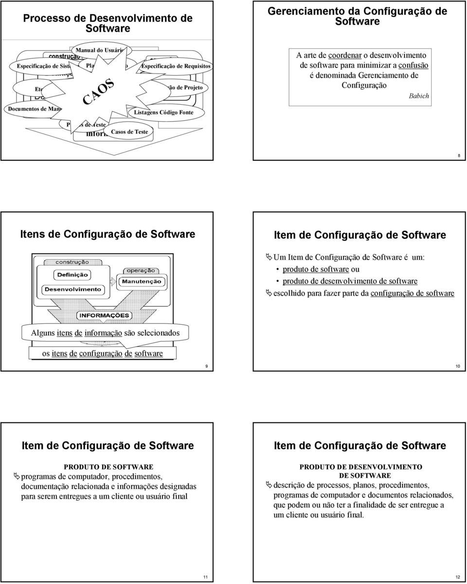 o desenvolvimento de software para minimizar a confusão é denominada Gerenciamento de Babich Planos de Teste informações Casos de Teste 7 8 Itens de de de Um de é um: produto de software ou produto