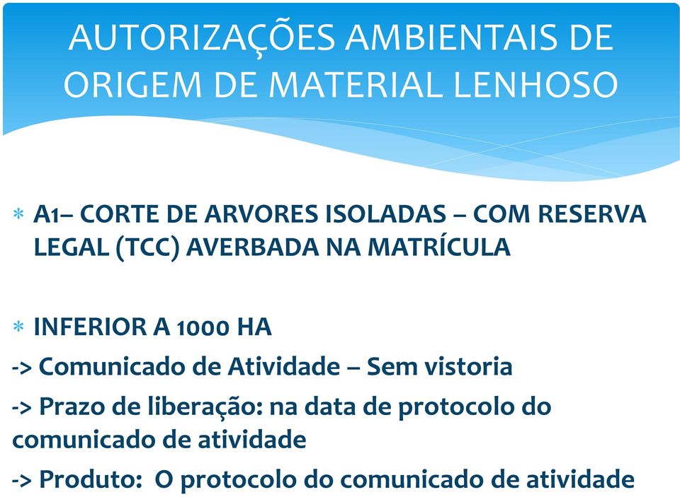 Comunicado de Atividade Sem vistoria -> Prazo de liberação: na data de