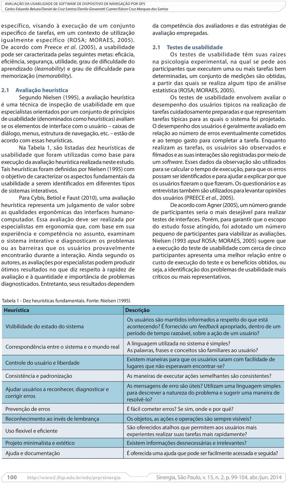 memorização (memorability). 2.