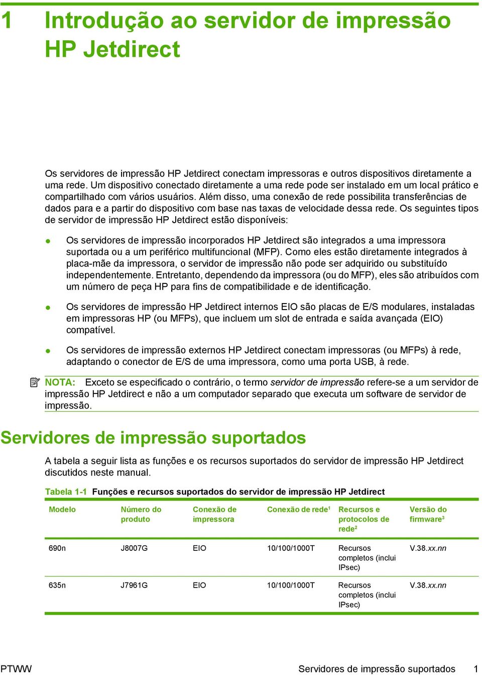 Além disso, uma conexão de rede possibilita transferências de dados para e a partir do dispositivo com base nas taxas de velocidade dessa rede.