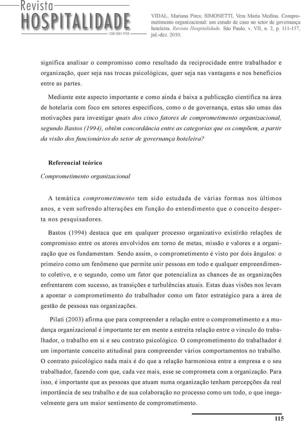 quais dos cinco fatores de comprometimento organizacional, segundo Bastos (1994), obtêm concordância entre as categorias que os compõem, a partir da visão dos funcionários do setor de governança