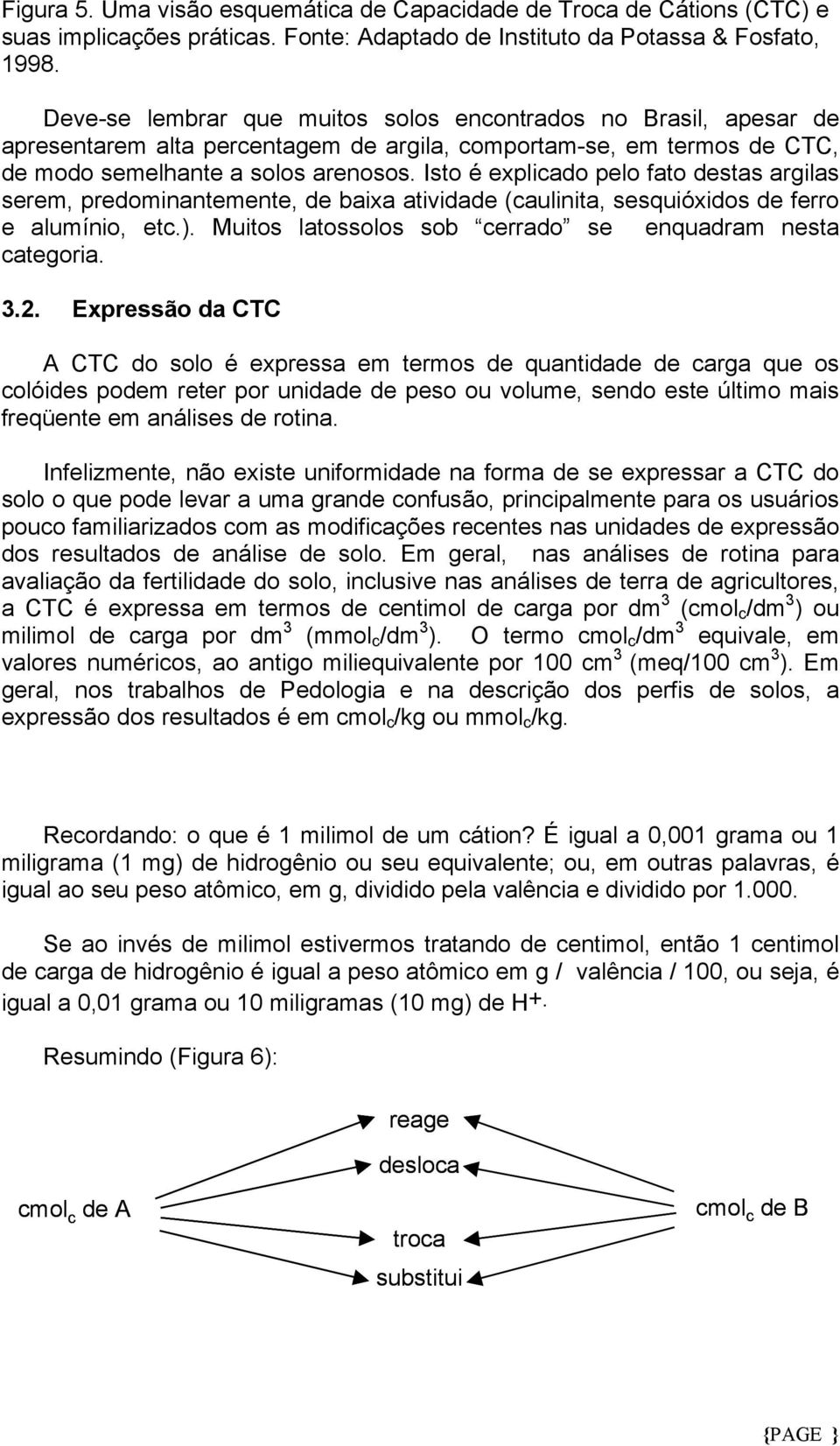 Isto é explicado pelo fato destas argilas serem, predominantemente, de baixa atividade (caulinita, sesquióxidos de ferro e alumínio, etc.). Muitos latossolos sob cerrado se enquadram nesta categoria.