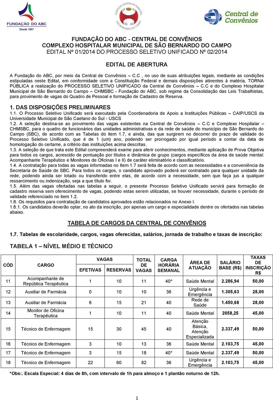 C, no uso de suas atribuições legais, mediante as condições estipuladas neste Edital, em conformidade com a Constituição Federal e demais disposições atinentes à matéria, TORNA PÚBLICA a realização