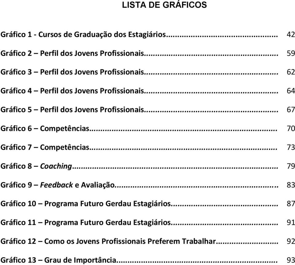 .. 67 Gráfico 6 Competências... 70 Gráfico 7 Competências... 73 Gráfico 8 Coaching... 79 Gráfico 9 Feedback e Avaliação.