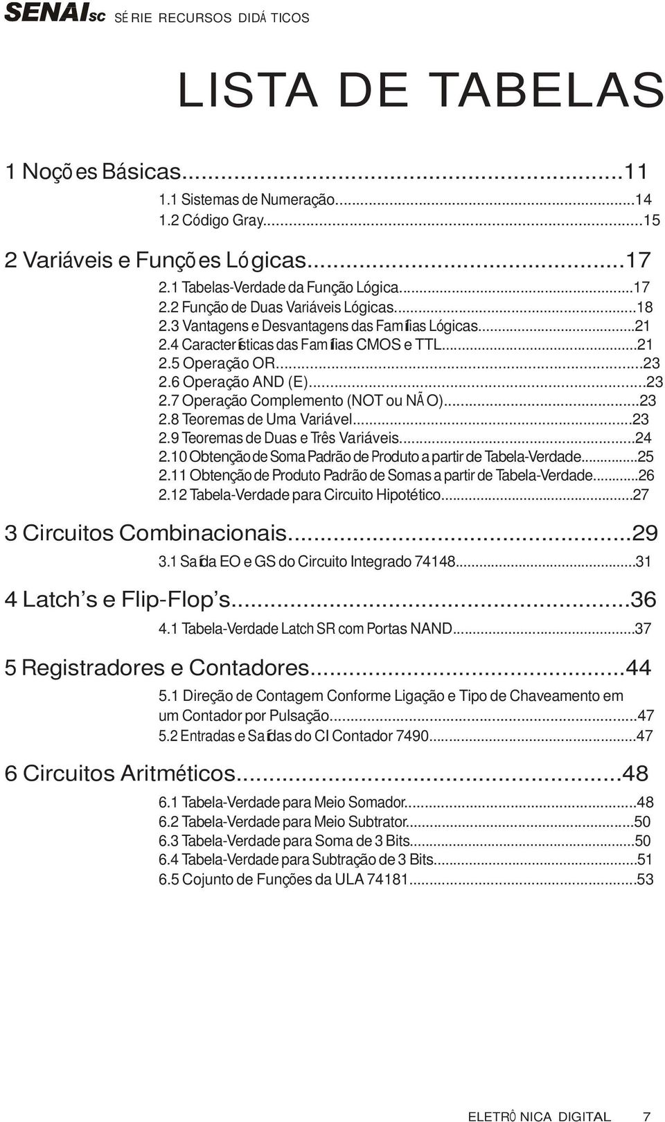 ..23 2.9 Teoremas de Duas e Três Variáveis...24 2.10 Obtenção de Soma Padrão de Produto a partir de Tabela-Verdade...25 2.11 Obtenção de Produto Padrão de Somas a partir de Tabela-Verdade...26 2.