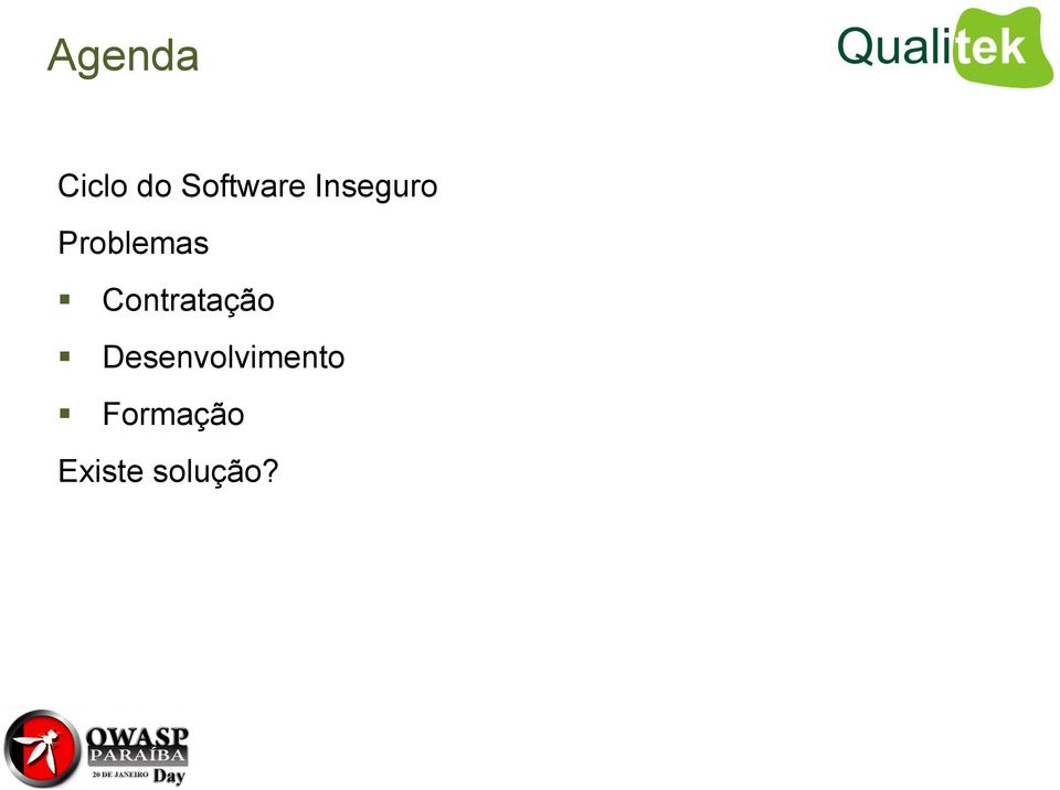 Problemas Contratação