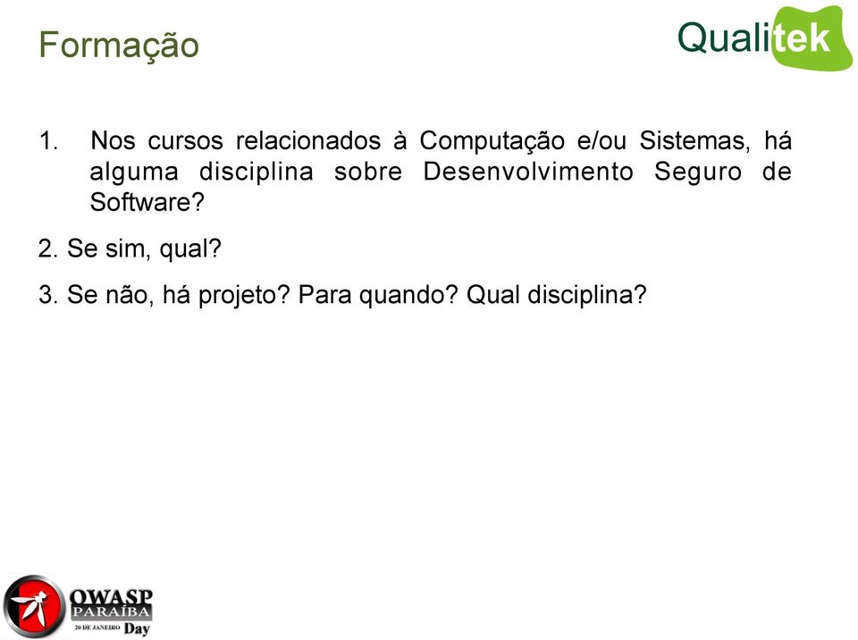 Sistemas, há alguma disciplina sobre