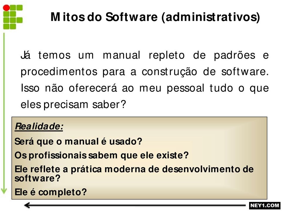 Isso não oferecerá ao meu pessoal tudo o que eles precisam saber?