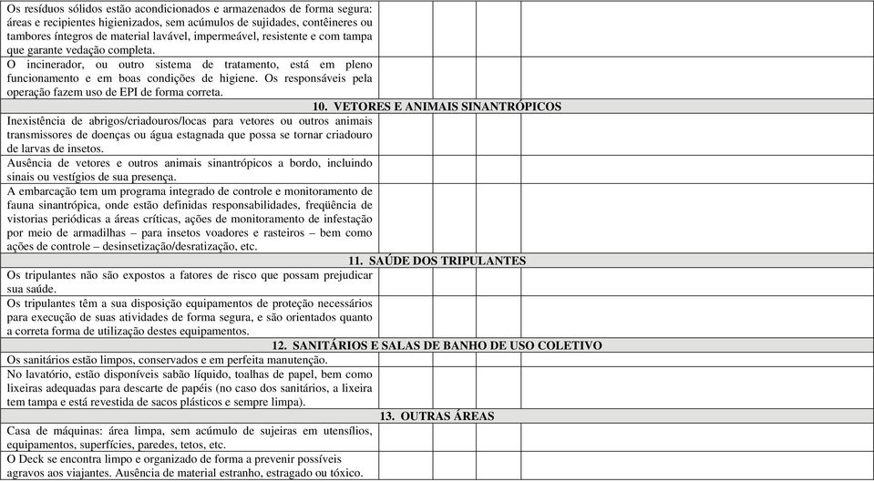 Os responsáveis pela operação fazem uso de EPI de forma correta. 10.