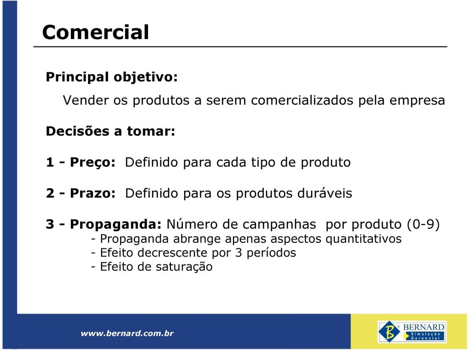 os produtos duráveis 3 - Propaganda: Número de campanhas por produto (0-9) - Propaganda