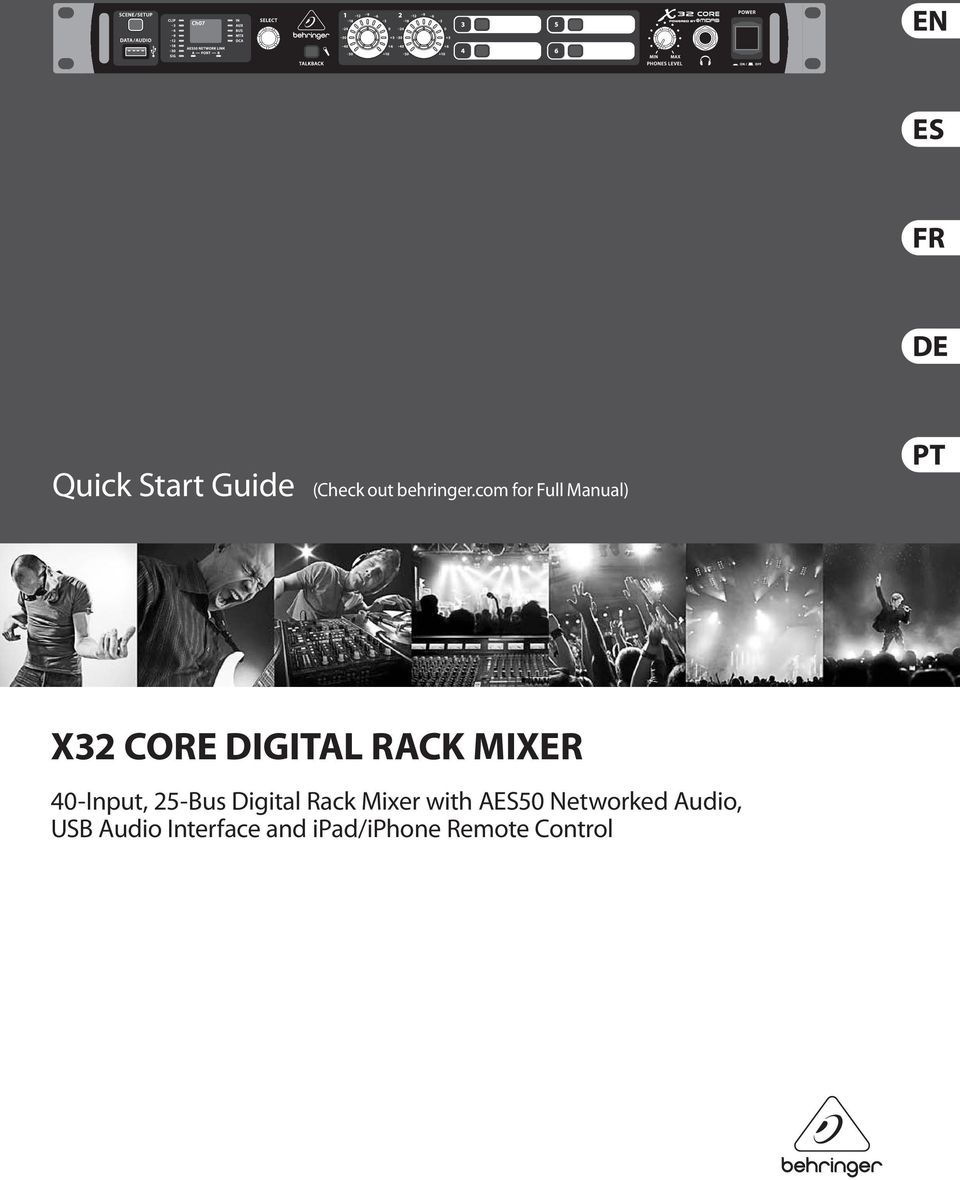 MIXER 40-Input, 25-Bus Digital Rack Mixer