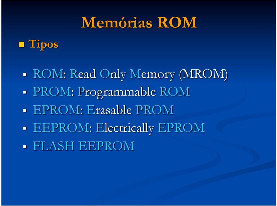 Programmable ROM EPROM: Erasable