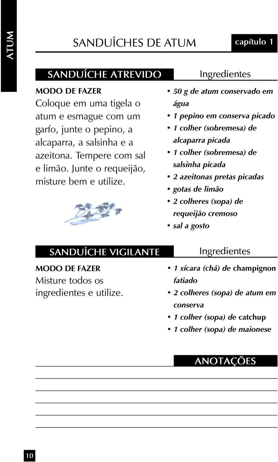 50 g de atum conservado em água 1 pepino em conserva picado 1 colher (sobremesa) de alcaparra 1 colher (sobremesa) de salsinha 2 azeitonas pretas s gotas de