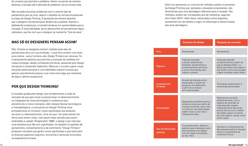 É pensando de maneira abdutiva que o designer constantemente desafia seus padrões, fazendo e desfazendo conjecturas, e transformando-as em oportunidades para a inovação.