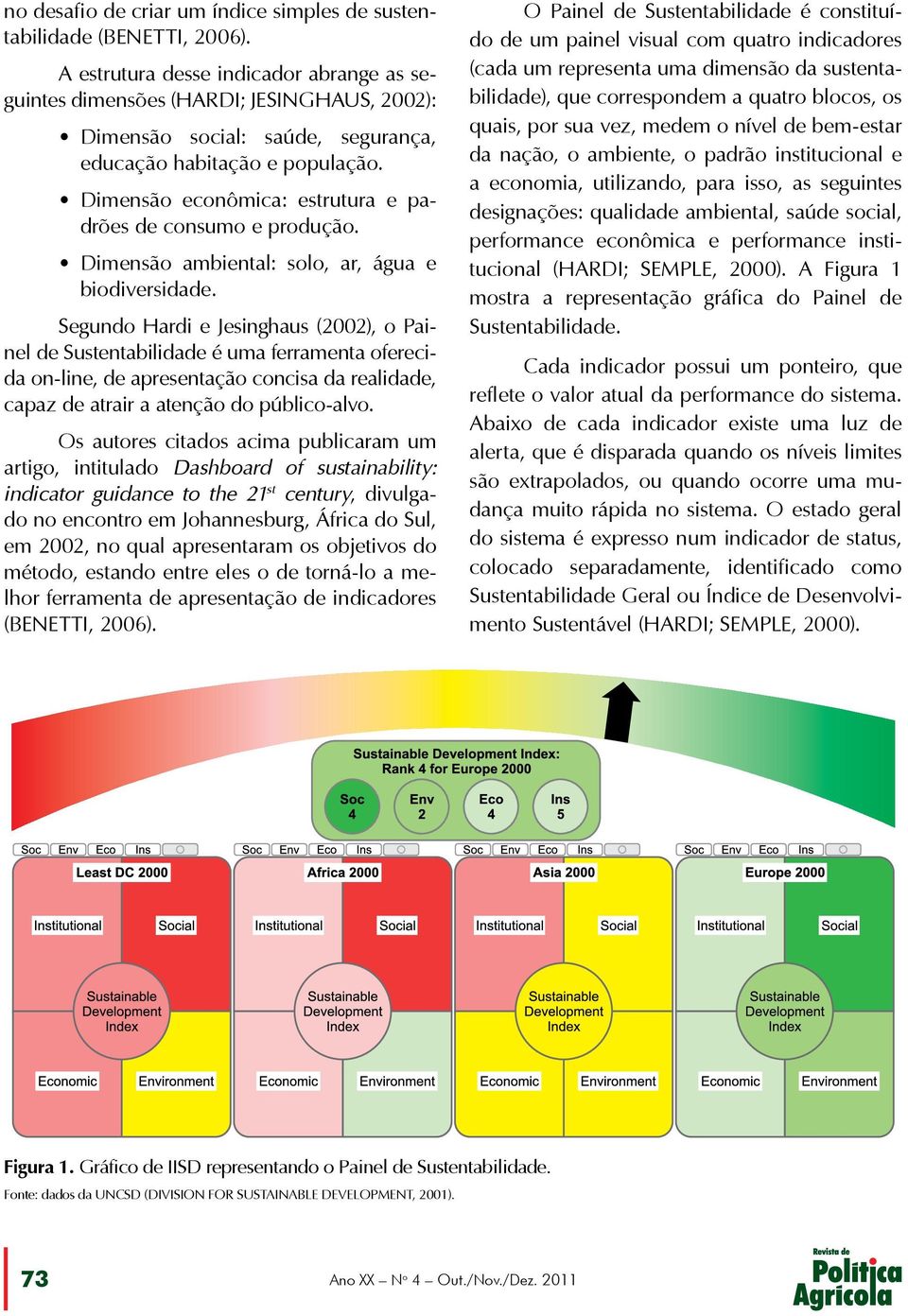 Dimensão econômica: estrutura e padrões de consumo e produção. Dimensão ambiental: solo, ar, água e biodiversidade.