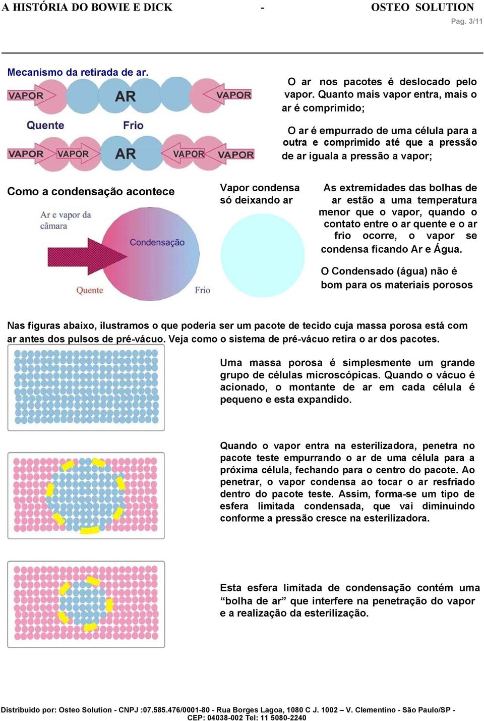 As extremidades das bolhas de só deixando ar ar estão a uma temperatura menor que o vapor, quando o contato entre o ar quente e o ar frio ocorre, o vapor se condensa ficando Ar e Água.