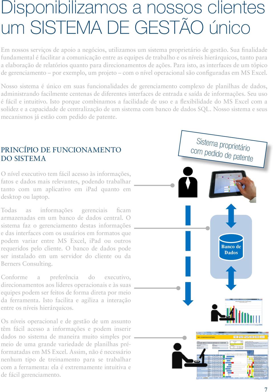 Para isto, as interfaces de um tópico de gerenciamento por exemplo, um projeto com o nível operacional são configuradas em MS Excel.