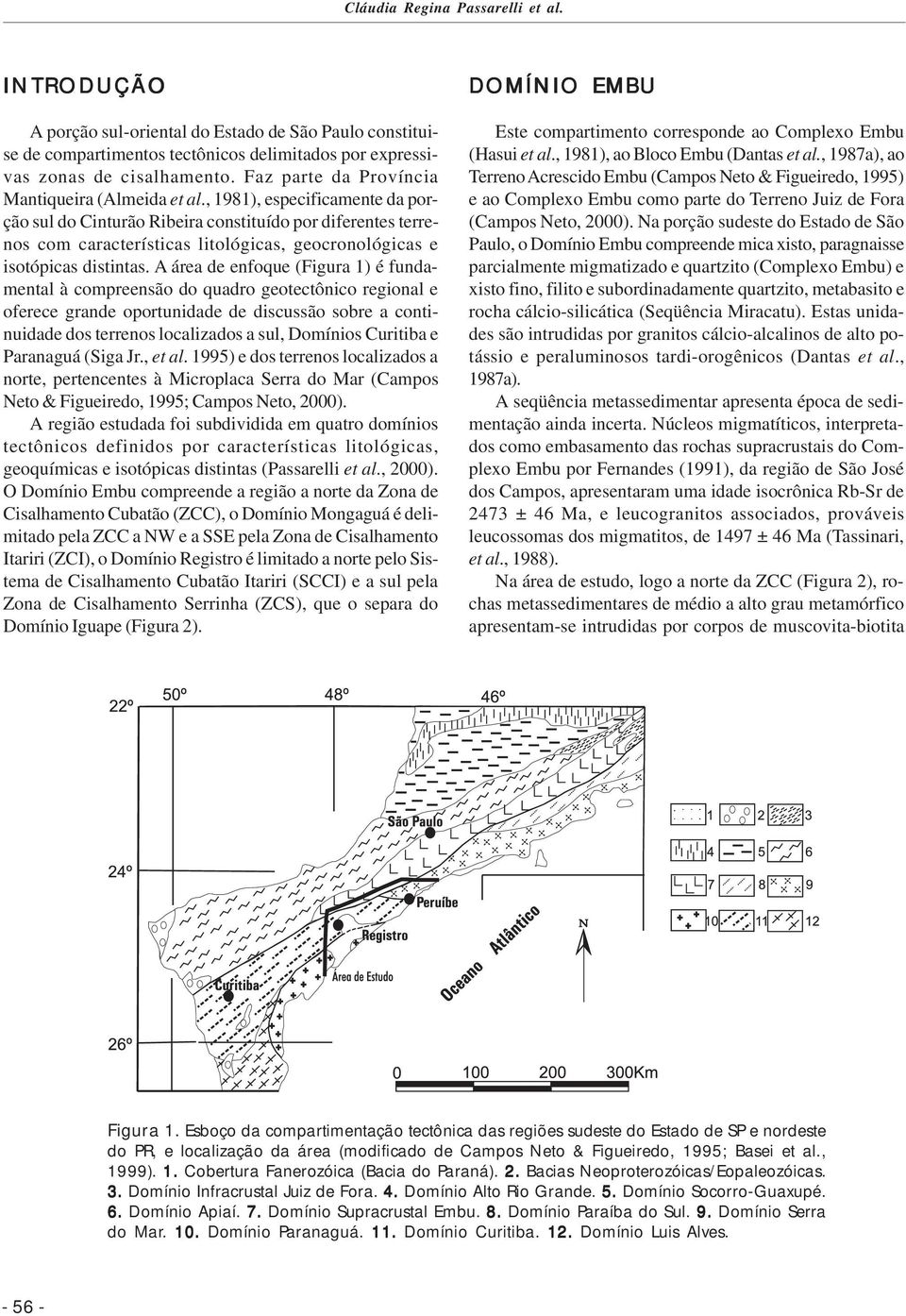 , 1981), especificamente da porção sul do Cinturão Ribeira constituído por diferentes terrenos com características litológicas, geocronológicas e isotópicas distintas.