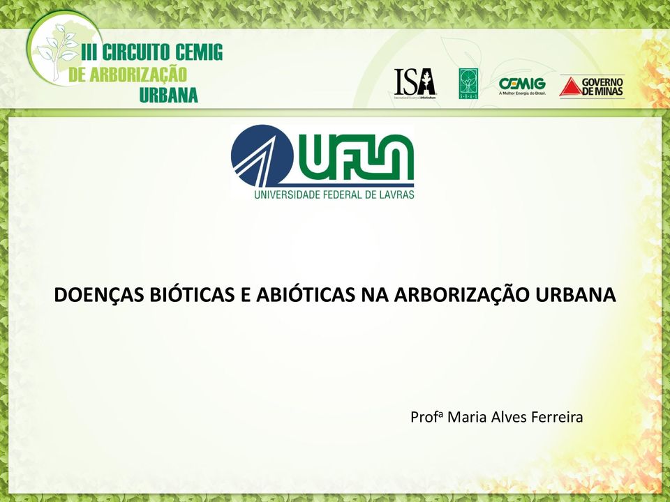 ARBORIZAÇÃO URBANA