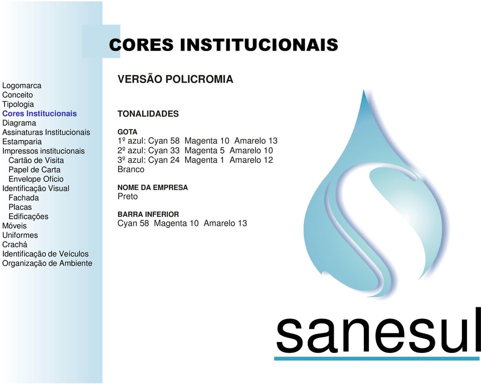 Amarelo 10 3º azul: Cyan 24 Magenta 1 Amarelo 12 Branco NOME