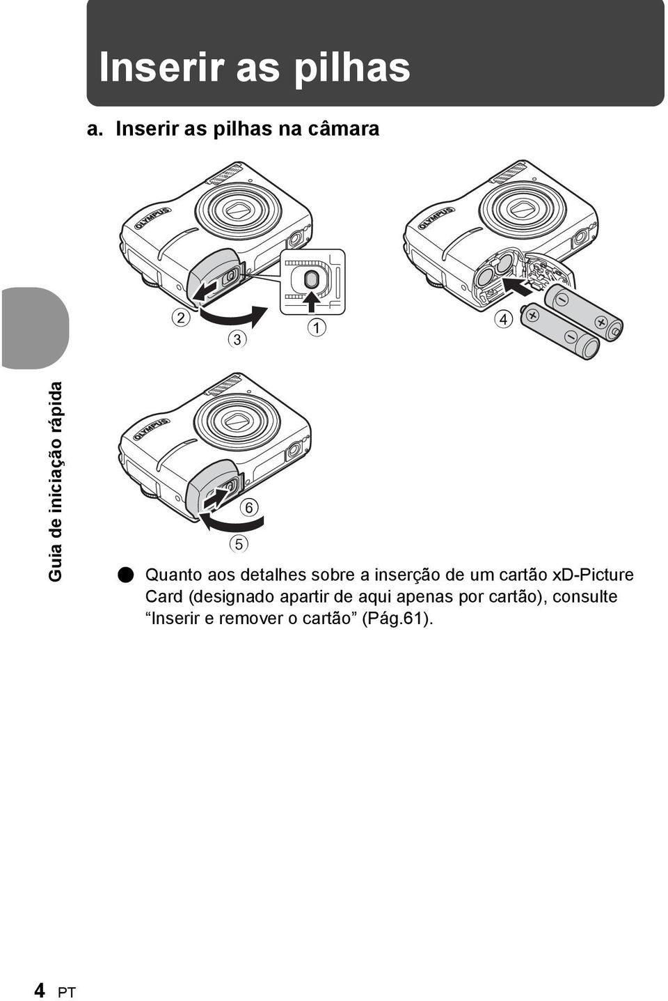 5 ( Quanto aos detalhes sobre a inserção de um cartão