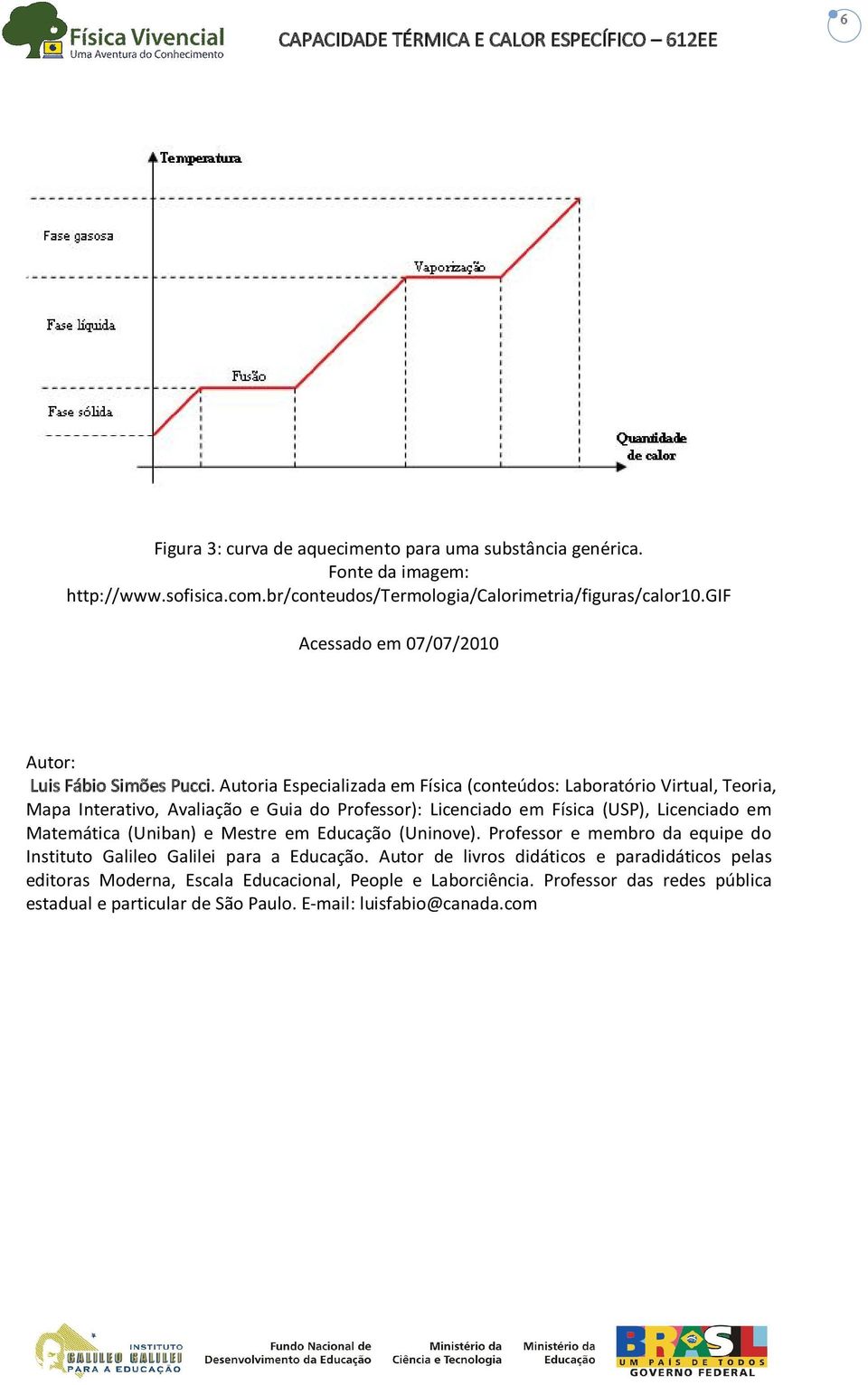 Autoria Especializada em Física (conteúdos: Laboratório Virtual, Teoria, Mapa Interativo, Avaliação e Guia do Professor): Licenciado em Física (USP), Licenciado em Matemática