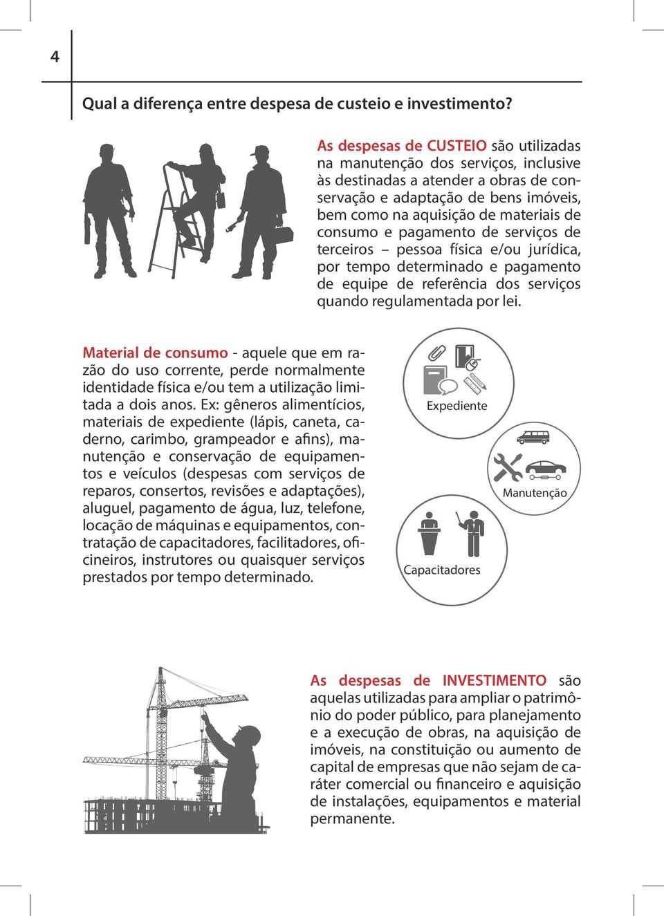 pagamento de serviços de terceiros pessoa física e/ou jurídica, por tempo determinado e pagamento de equipe de referência dos serviços quando regulamentada por lei.