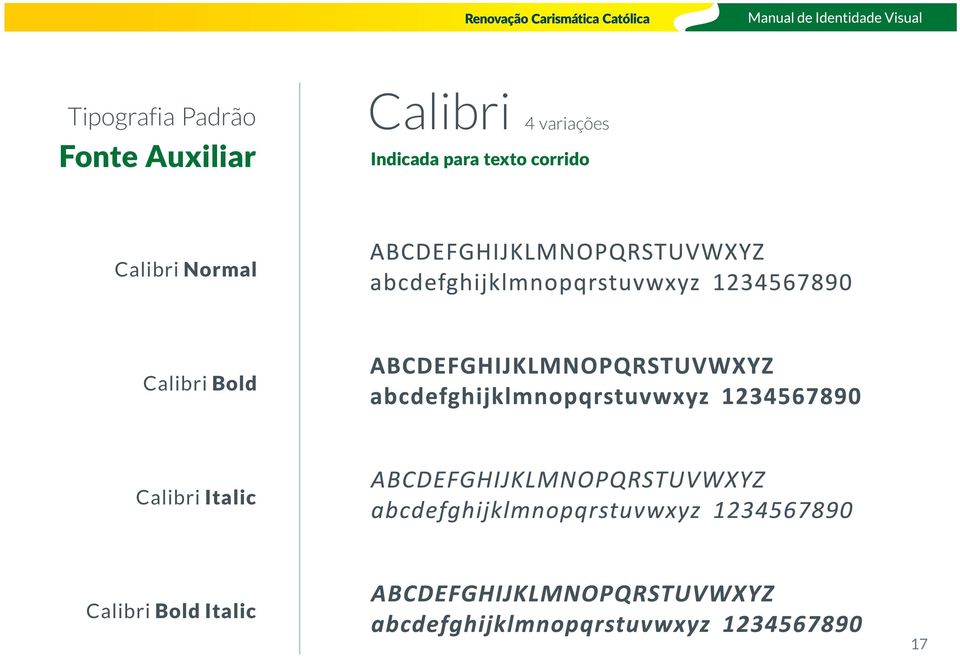 texto corrido Calibri Normal Calibri