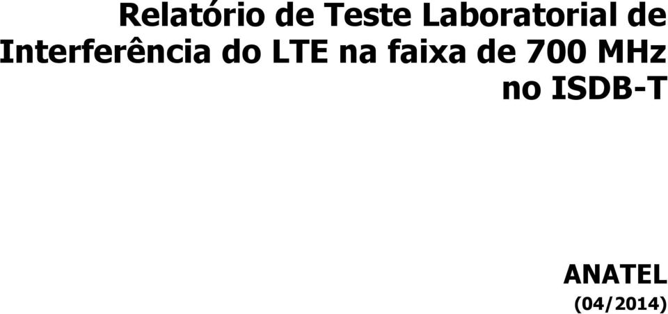 Interferência do LTE na