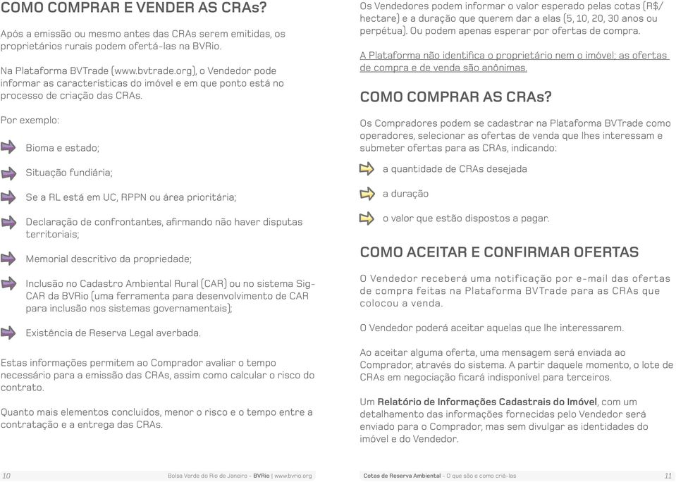 Por exemplo: Bioma e estado; Situação fundiária; Se a RL está em UC, RPPN ou área prioritária; Declaração de confrontantes, afirmando não haver disputas territoriais; Memorial descritivo da