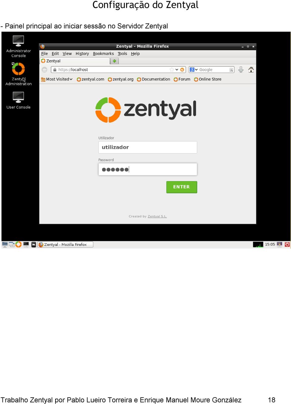 Servidor Zentyal Trabalho Zentyal por