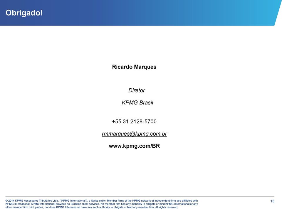 KPMG Brasil +55 31