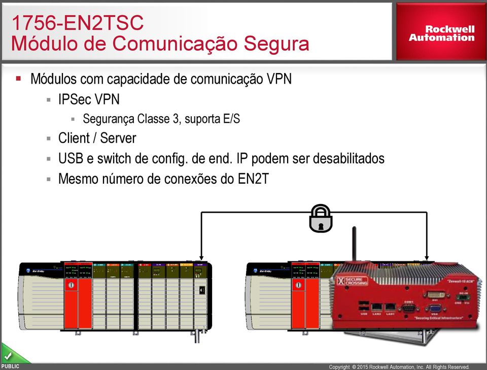 3, suporta E/S Client / Server USB e switch de config.