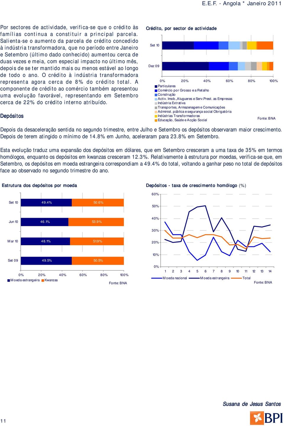 impacto no último mês, depois de se ter mantido mais ou menos estável ao longo de todo o ano. O crédito à indústria transformadora representa agora cerca de 8% do crédito total.