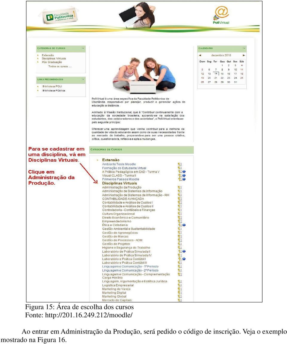 212/moodle/ Ao entrar em Administração da