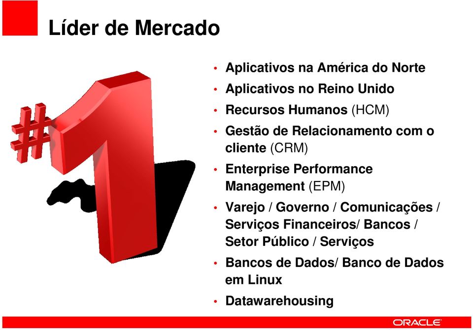 Performance Management (EPM) Varejo / Governo / Comunicações / Serviços