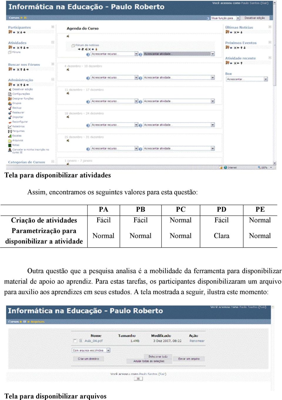 analisa é a mobilidade da ferramenta para disponibilizar material de apoio ao aprendiz.